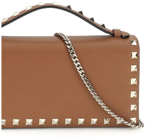 Valentino Garavani Valentino Garavani Brown Calf Leather Bos Taurus Wallet Bruin