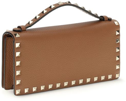 Valentino Garavani Valentino Garavani Brown Calf Leather Bos Taurus Wallet Bruin