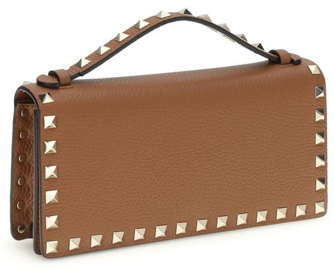 Valentino Garavani Valentino Garavani Brown Calf Leather Bos Taurus Wallet Bruin