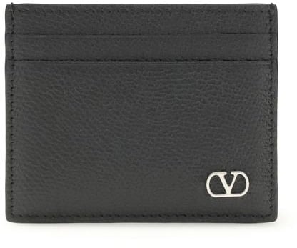 Valentino Garavani Valentino Garavani Black Calf Leather Bos Taurus Wallet Zwart