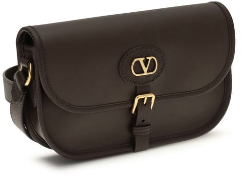 Valentino Garavani Valentino Garavani Brown Calf Leather Bos Taurus Shoulder Bag Bruin