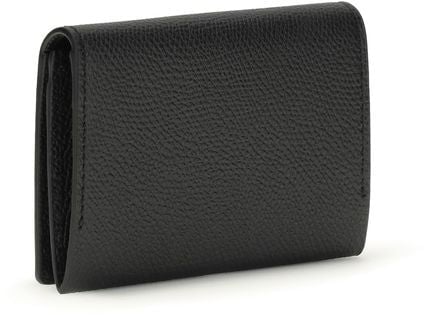 Valentino Garavani Valentino Garavani Black Calf Leather Bos Taurus Wallet Zwart