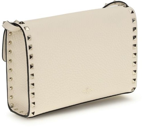 Valentino Garavani Valentino Garavani Beige Calf Leather Bos Taurus Shoulder Bag Beige