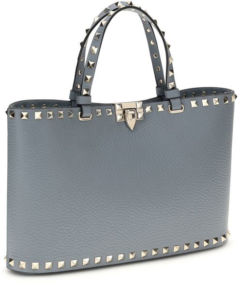 Valentino Garavani Valentino Garavani Blue Calf Leather Bos Taurus Shoulder Bag Blauw