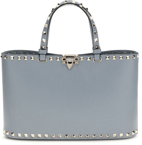 Valentino Garavani Valentino Garavani Blue Calf Leather Bos Taurus Shoulder Bag Blauw