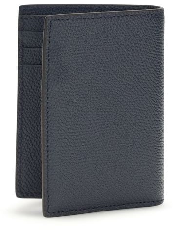 Valentino Garavani Valentino Garavani Blue Calf Leather Bos Taurus Wallet Blauw