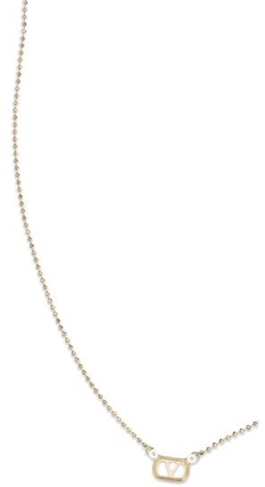 Valentino Garavani Valentino Garavani Gold Brass Necklace Goud