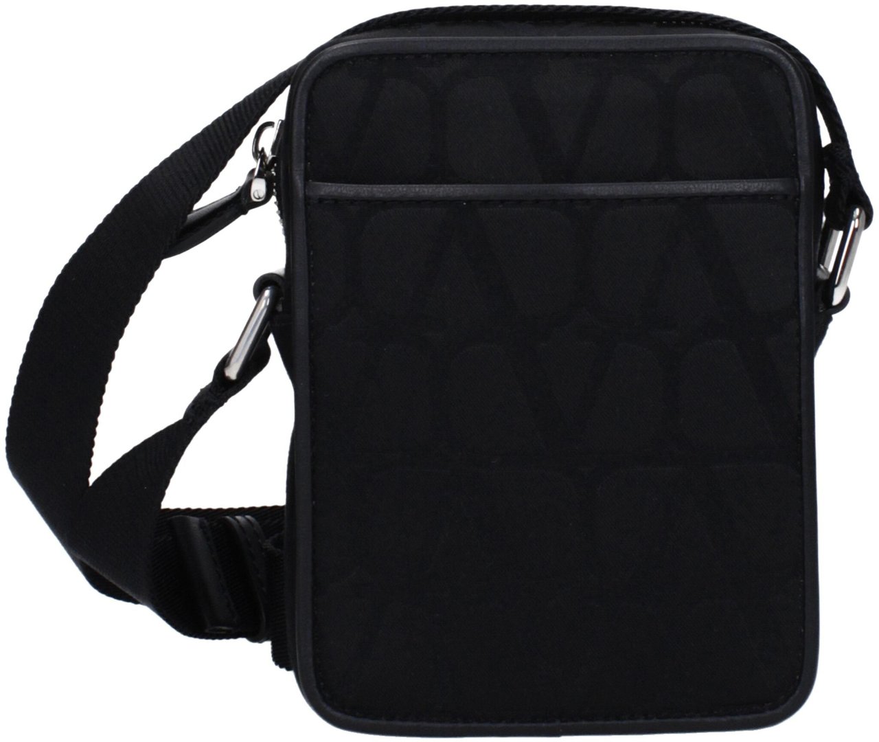 Valentino Garavani Valentino Garavani Black Fabric Crossbody Bag Zwart