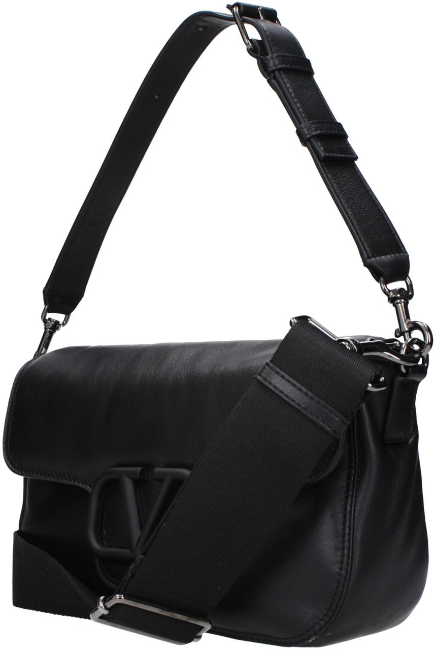 Valentino Garavani Valentino Garavani Black Leather Handbag Zwart