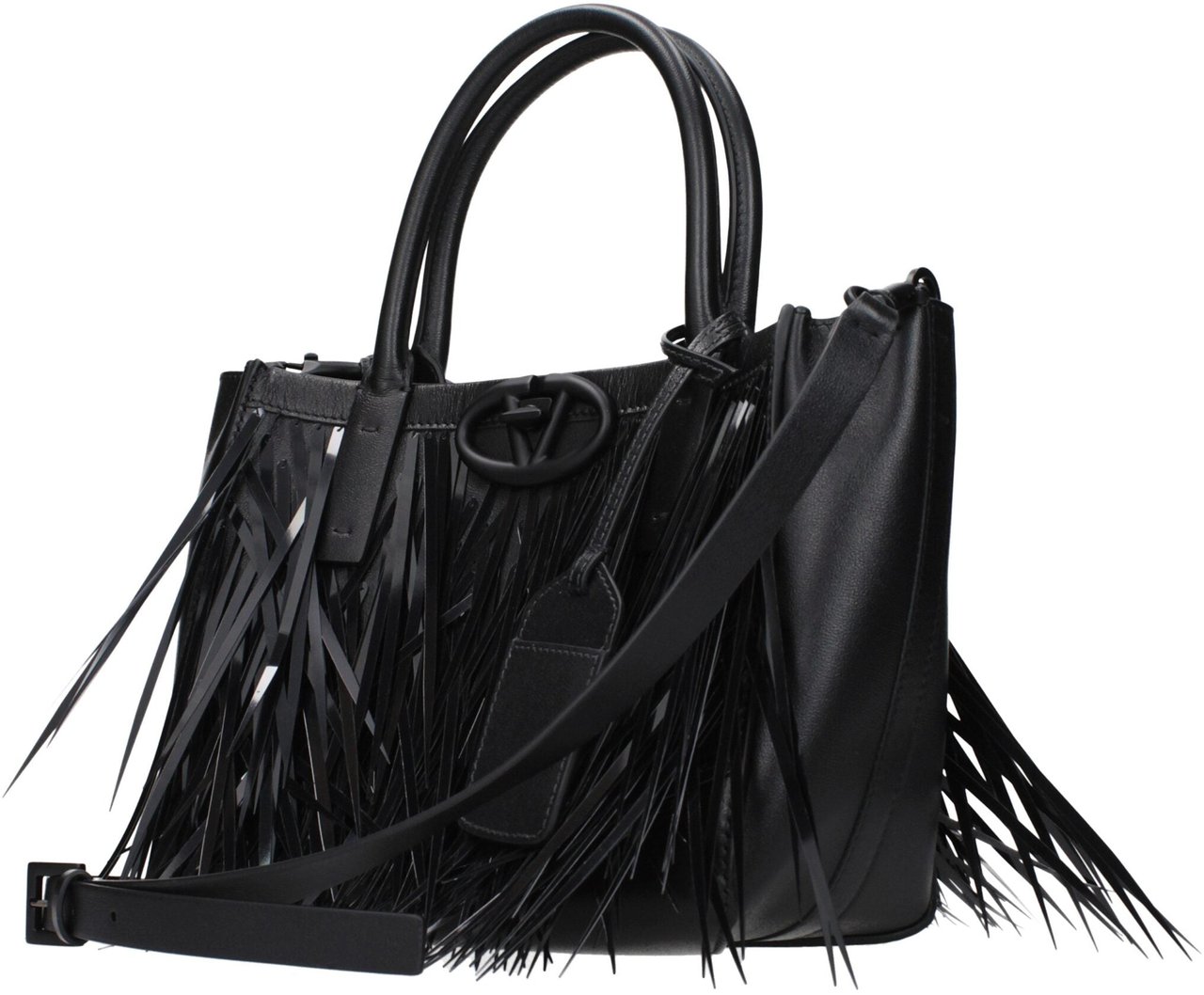 Valentino Garavani Valentino Garavani Black Leather Handbag Zwart