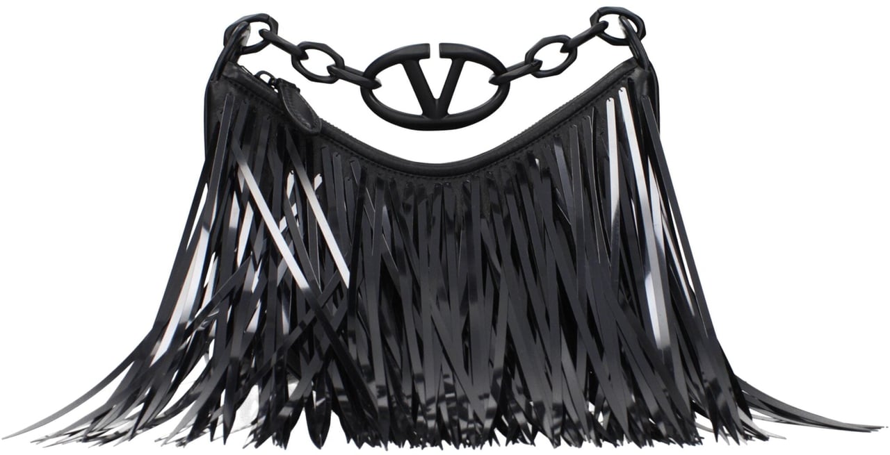 Valentino Garavani Valentino Garavani Black Leather Handbag Zwart