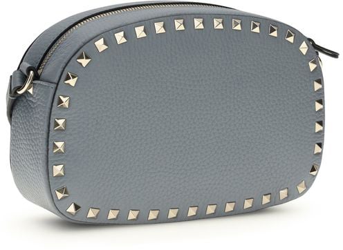 Valentino Garavani Valentino Garavani Blue Calf Leather Bos Taurus Shoulder Bag Blauw