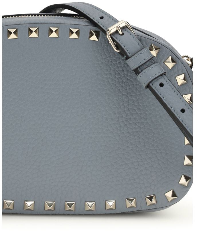 Valentino Garavani Valentino Garavani Blue Calf Leather Bos Taurus Shoulder Bag Blauw