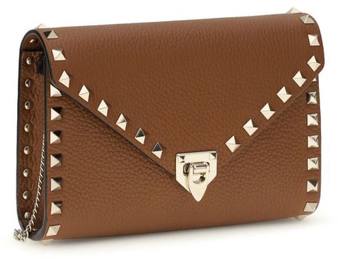 Valentino Garavani Valentino Garavani Brown Calf Leather Bos Taurus Wallet Bruin