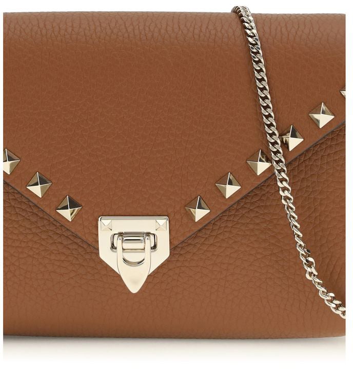 Valentino Garavani Valentino Garavani Brown Calf Leather Bos Taurus Wallet Bruin