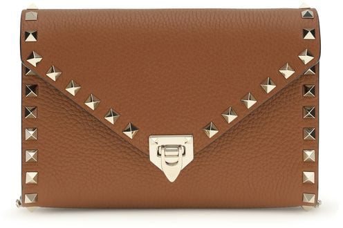 Valentino Garavani Valentino Garavani Brown Calf Leather Bos Taurus Wallet Bruin