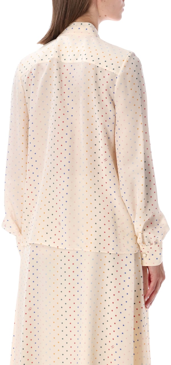 Valentino Garavani Shirt Multi Star Bianco Wit