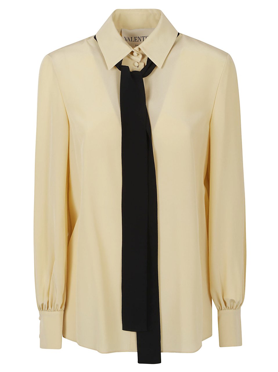 Valentino Garavani Silk Shirt with Classic Collar Neutraal