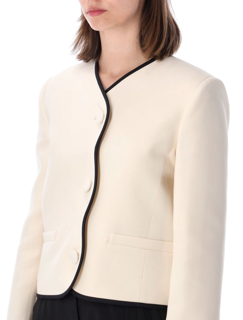 Valentino Garavani Wavy Trim Waves Jacket Wit
