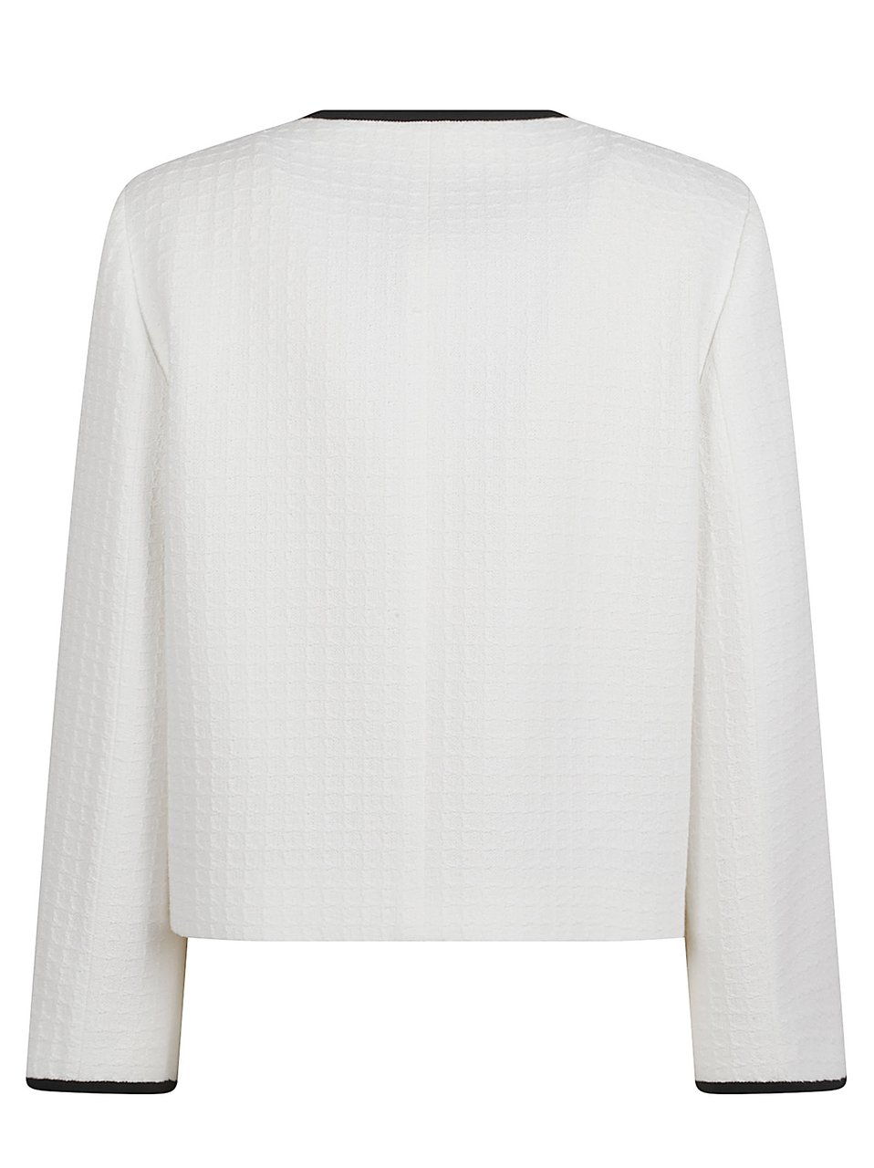 Valentino Garavani Cropped Cotton Tweed Jacket with Contrast Trimming Wit