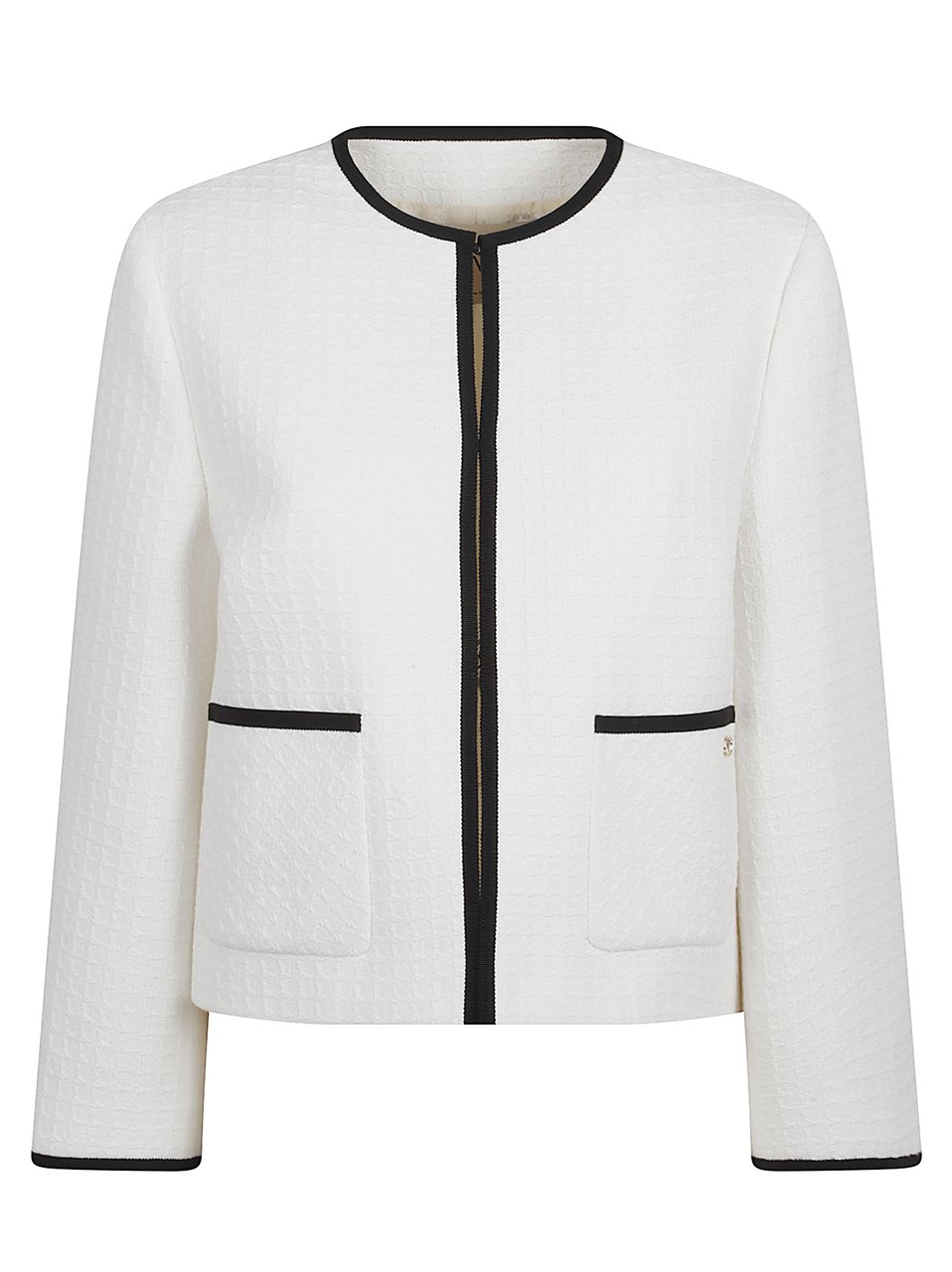 Valentino Garavani Cropped Cotton Tweed Jacket with Contrast Trimming Wit