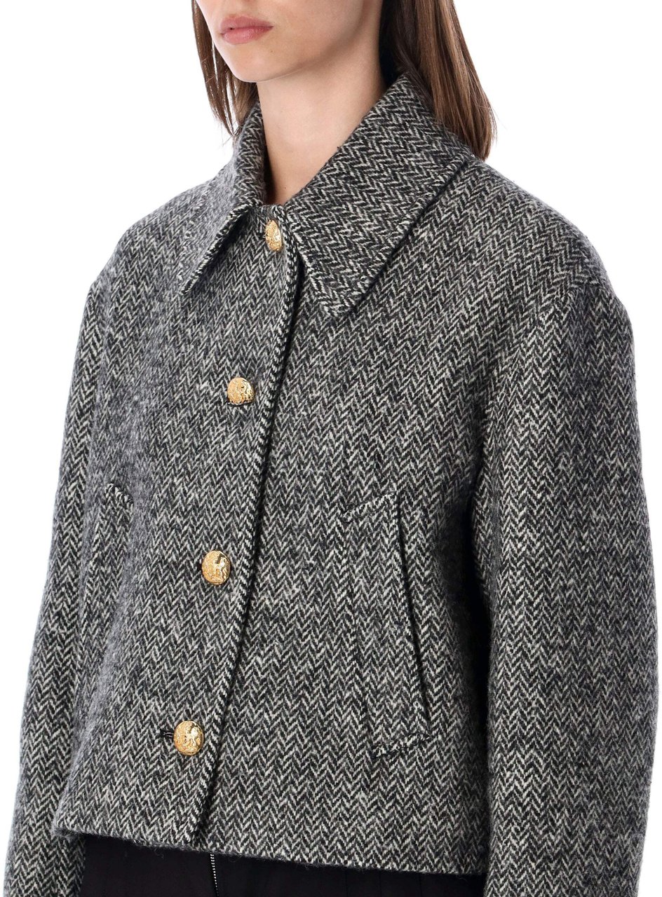 Valentino Garavani Peacoat Chevron Nero Grijs