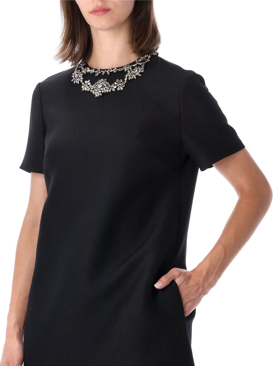 Valentino Garavani Embroideries Mini Dress Nero Zwart