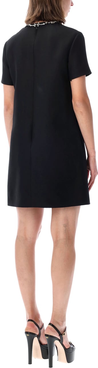 Valentino Garavani Embroideries Mini Dress Nero Zwart