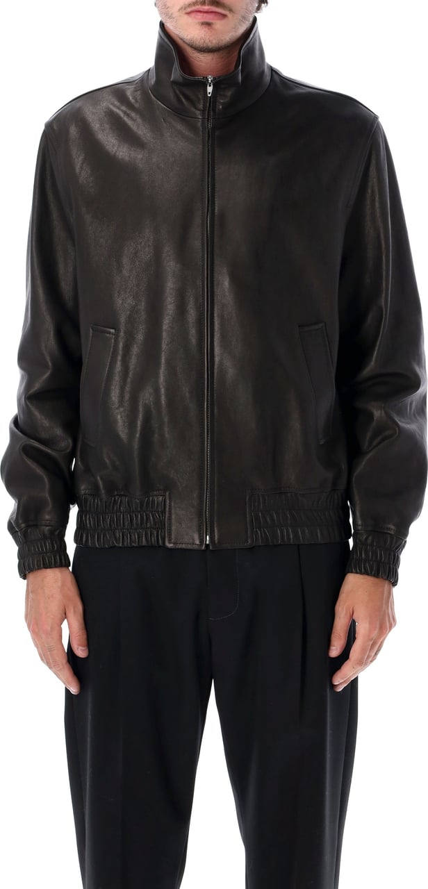 Valentino Garavani Leather Jacket Nero Zwart