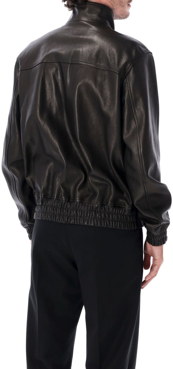Valentino Garavani Leather Jacket Nero Zwart