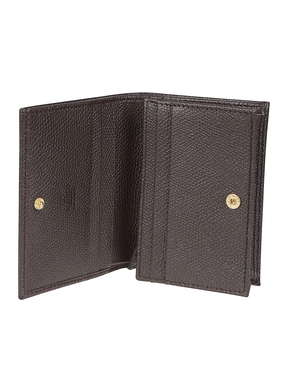 Valentino Garavani Brown Calf Leather V-Logo Billfold Wallet Grijs