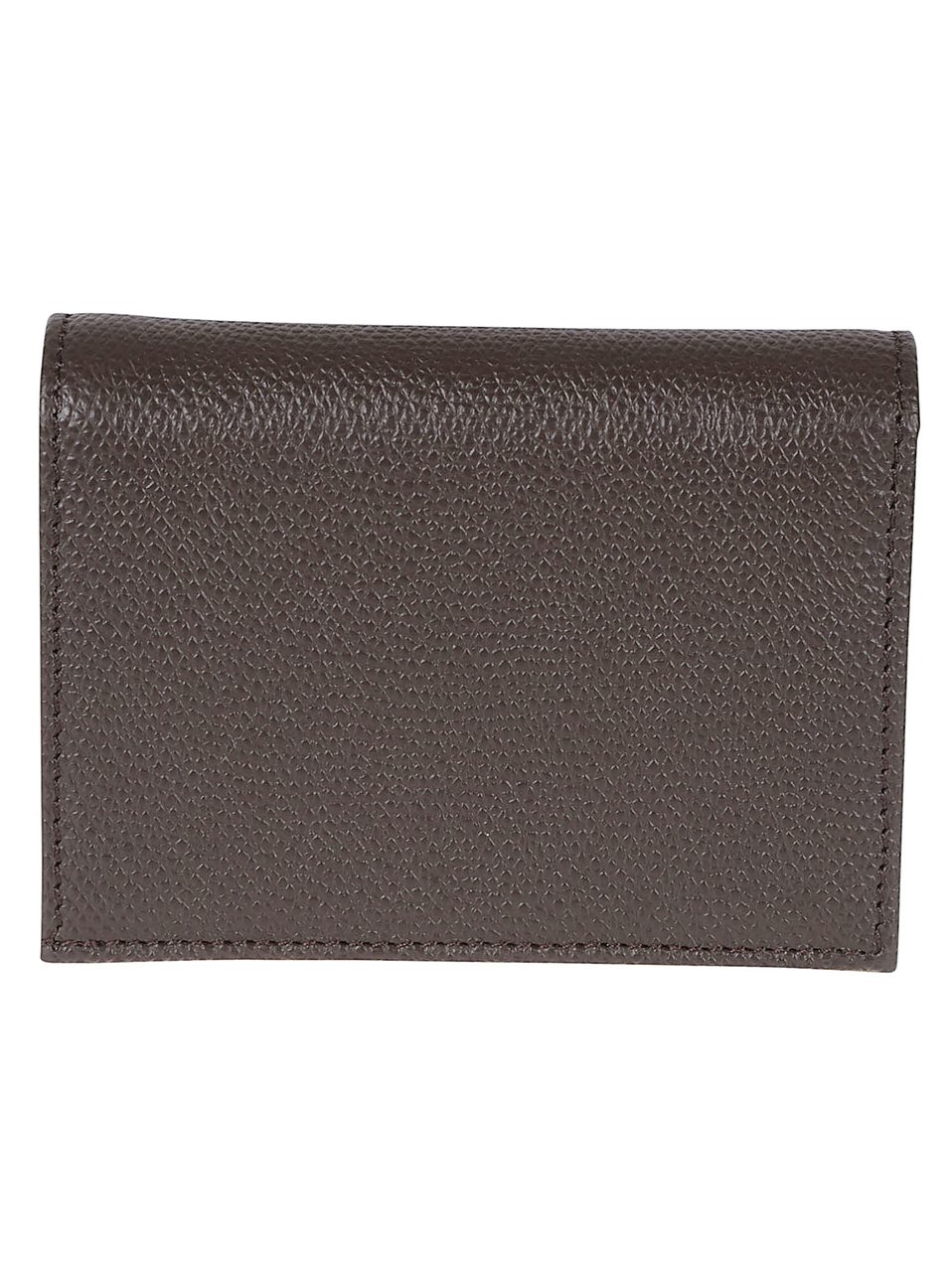Valentino Garavani Brown Calf Leather V-Logo Billfold Wallet Grijs