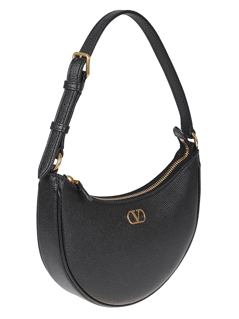 Valentino Garavani Grey Calf Leather VLogo Bag Grijs