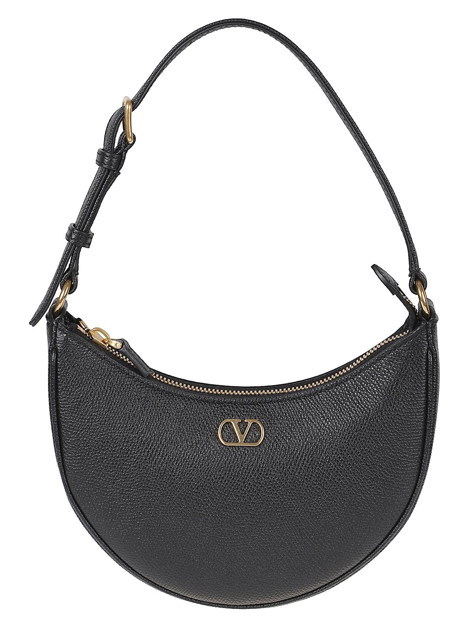 Valentino Garavani Grey Calf Leather VLogo Bag Grijs