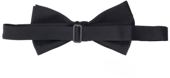 Valentino Garavani Black Silk Adjustable Bow Tie Zwart