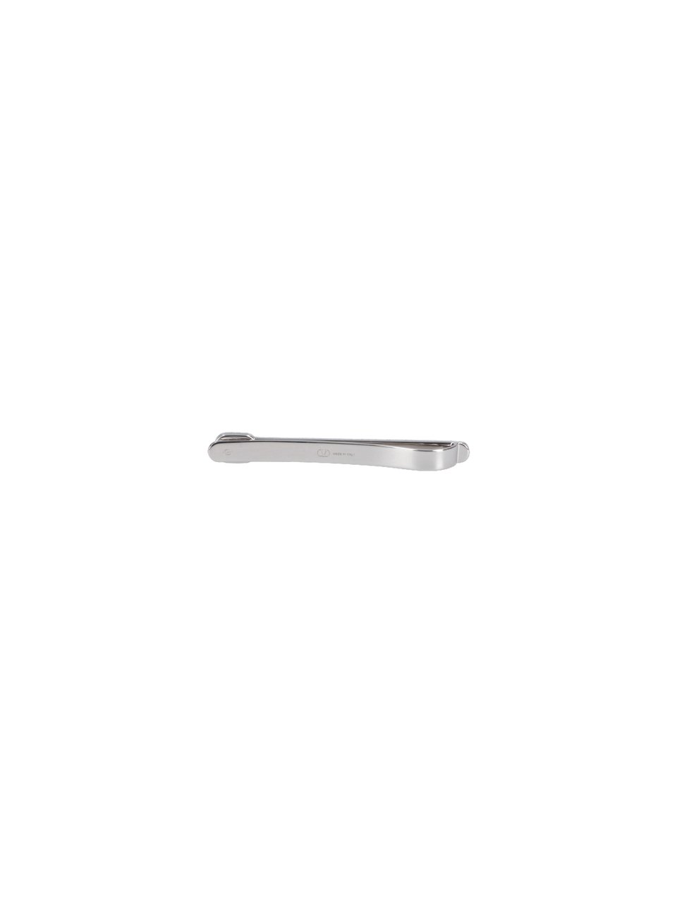 Valentino Garavani Silver Tie Clip with Subtle Emblem Detail Zilver