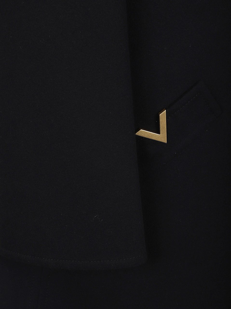 Valentino Garavani VALENTINO GARAVANI CAPPOTTO CN V METALLO | SOLID | COMPACT DRAP Zwart