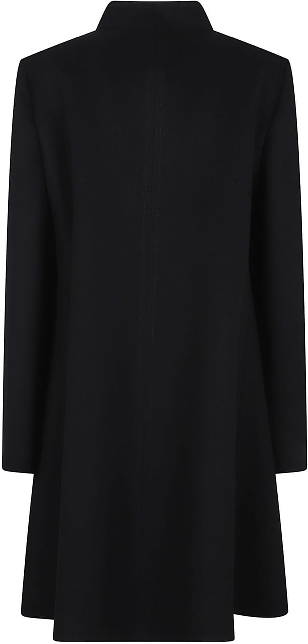 VALENTINO GARAVANI CAPPOTTO CN V METALLO | SOLID | COMPACT DRAP Zwart