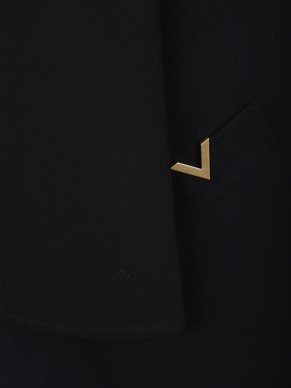 VALENTINO GARAVANI CAPPOTTO CN V METALLO | SOLID | COMPACT DRAP Zwart