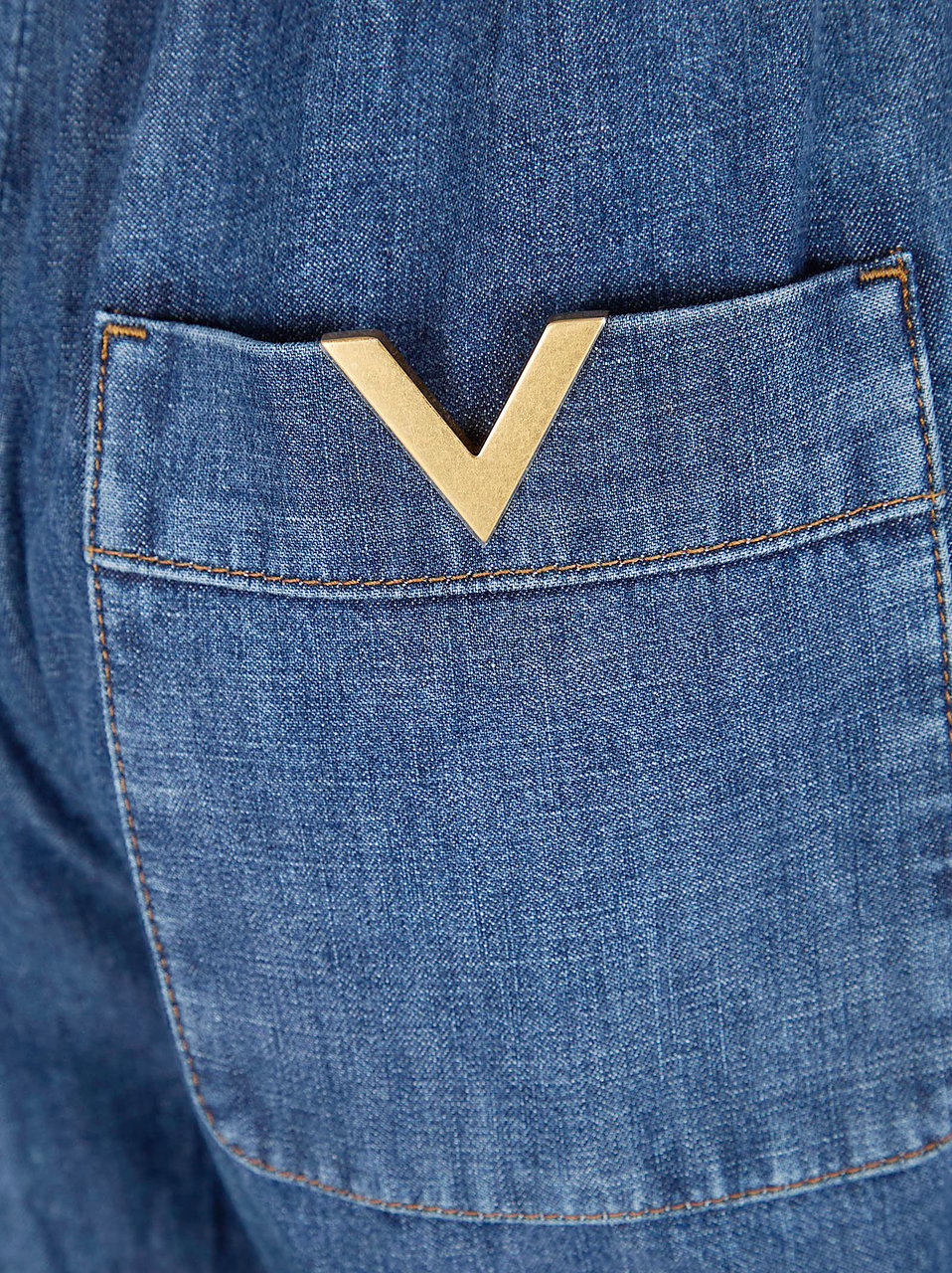 VALENTINO GARAVANI PANTALONE DENIM | SOLID | CHAMBRAY BLU MEDIO Lichtblauw