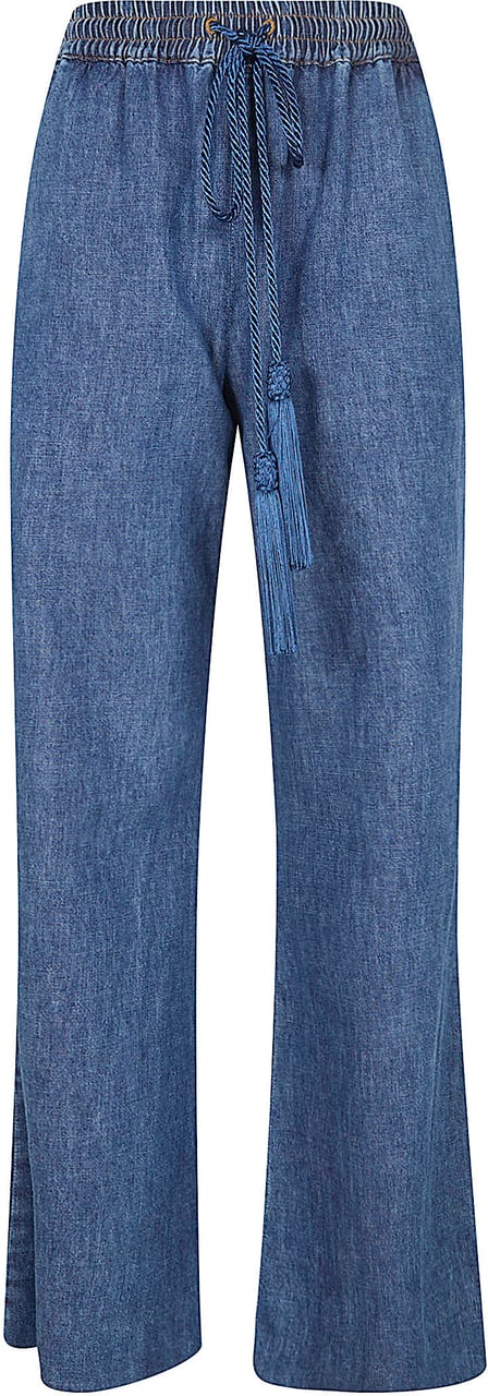 VALENTINO GARAVANI PANTALONE DENIM | SOLID | CHAMBRAY BLU MEDIO Lichtblauw