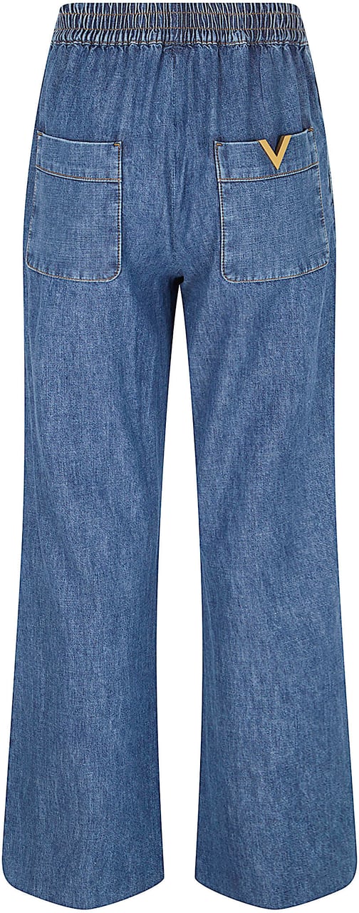 VALENTINO GARAVANI PANTALONE DENIM | SOLID | CHAMBRAY BLU MEDIO Lichtblauw