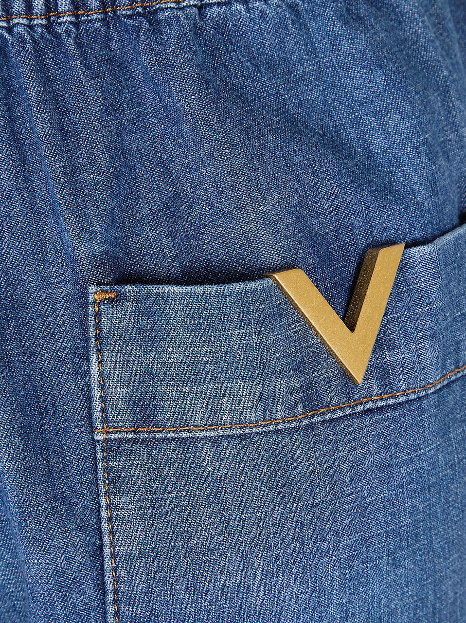 VALENTINO GARAVANI SHORT DENIM | SOLID | CHAMBRAY BLU MEDIO Lichtblauw