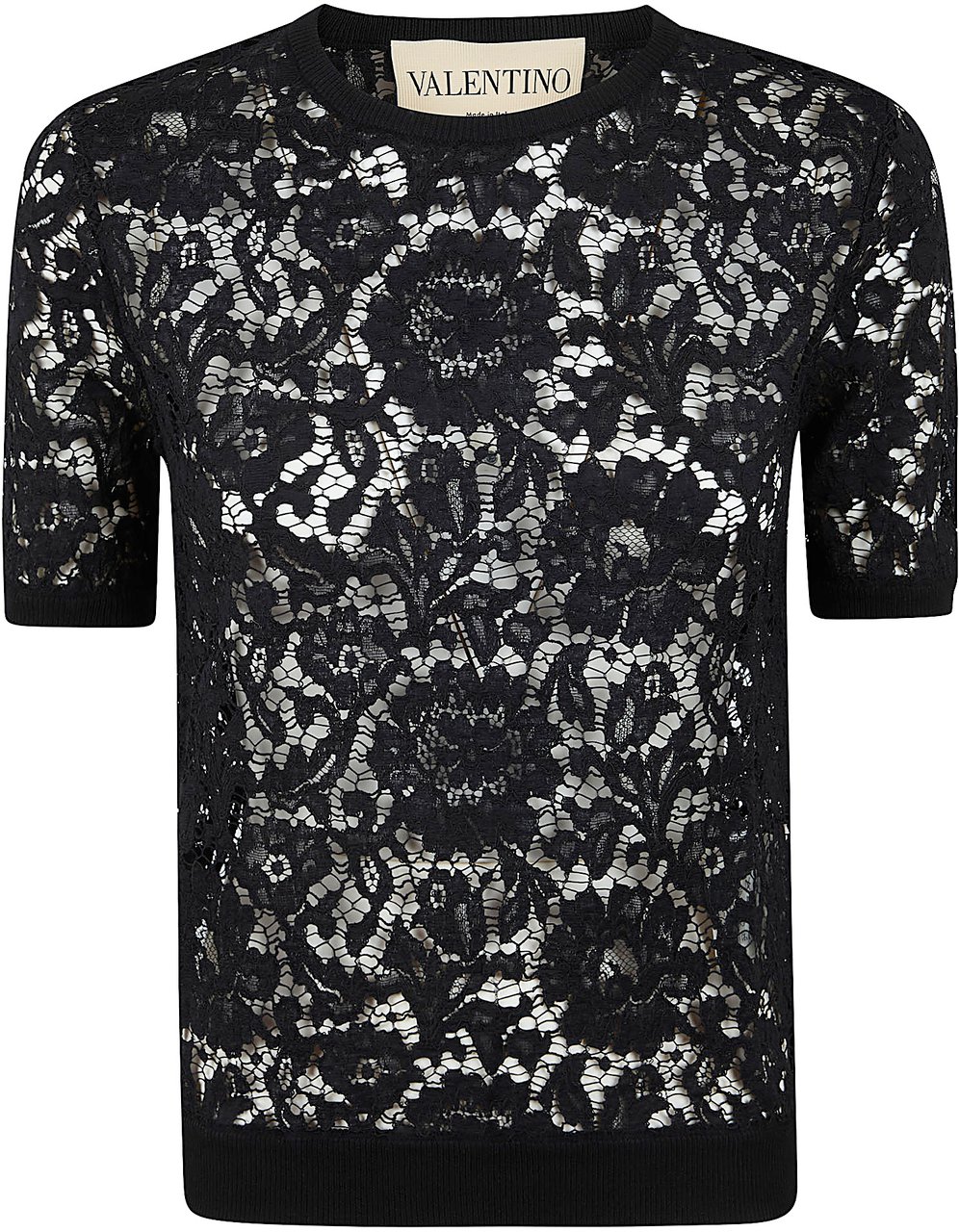 VALENTINO GARAVANI MAGLIA | MOSSI | LACE AND COTTON Zwart