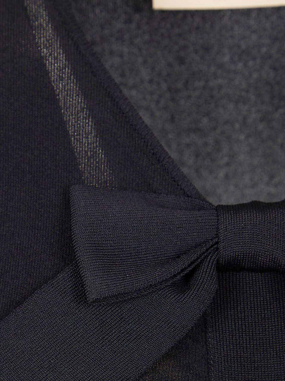 VALENTINO GARAVANI ABITO MAGLIA | ROUCHE` | STRETCH VISCOSE + BOW Zwart