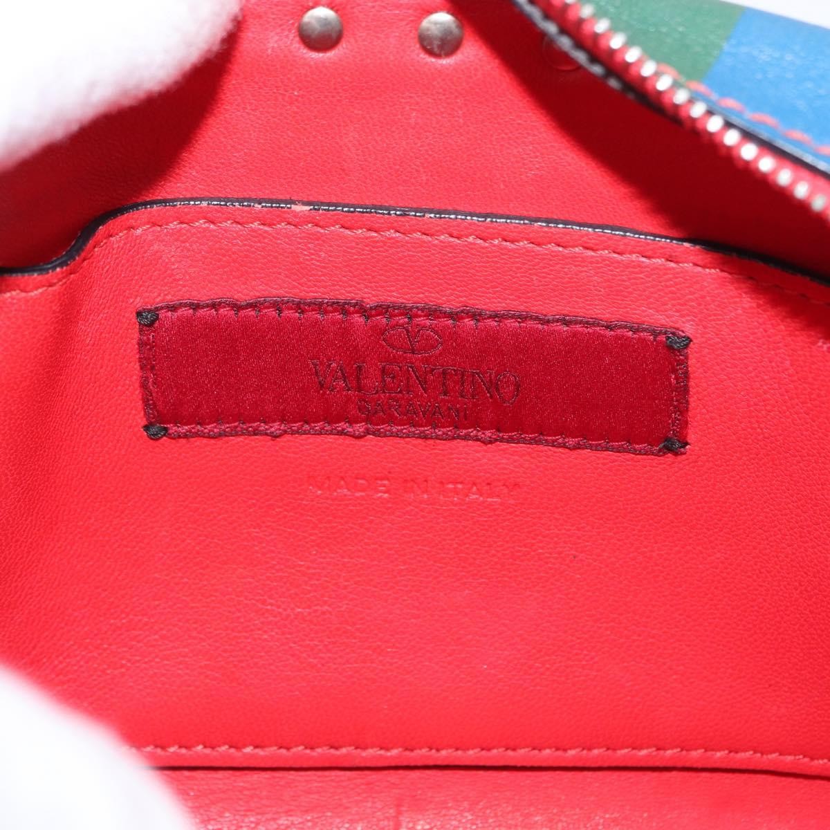 Valentino Garavani Valentino Garavani Rockstud 1973 Camera Crossbody Bag Striped Leather Goud