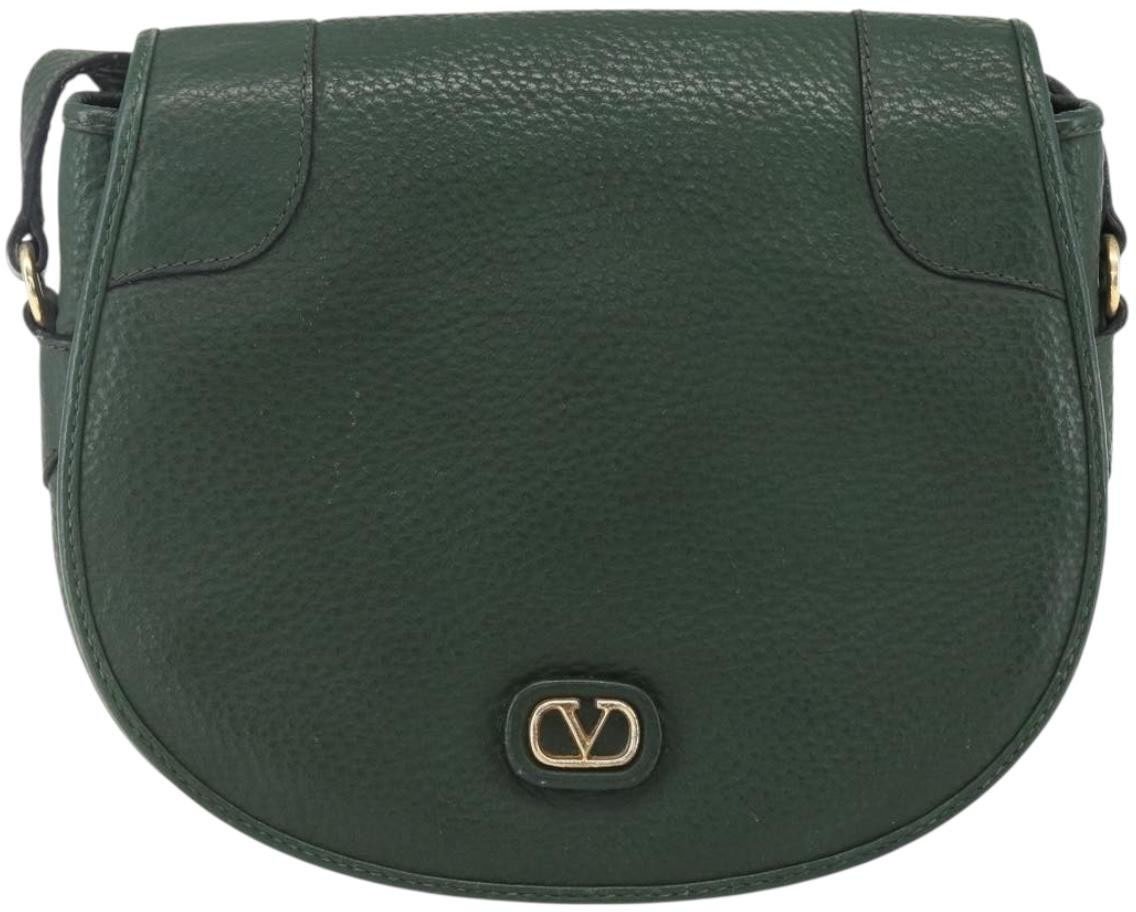 Valentino Garavani Valentino Garavani VLogo Shoulder Bag Leather Groen