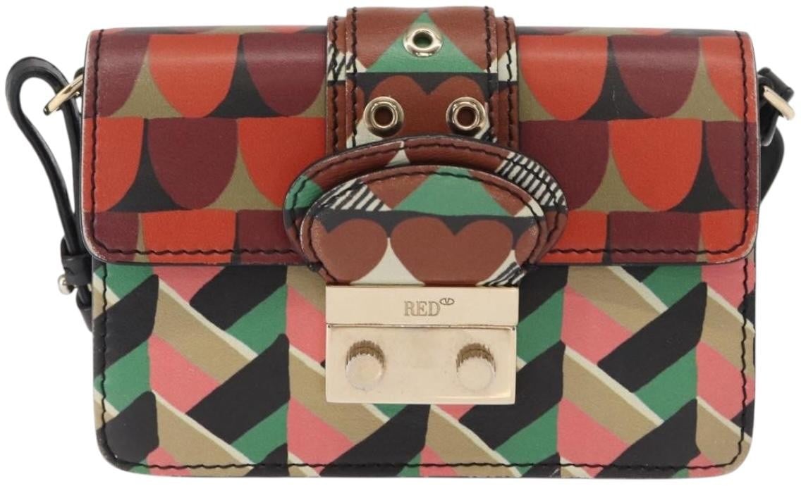 Valentino Garavani Valentino Garavani Glam Lock Shoulder Bag Printed Leather Medium Divers