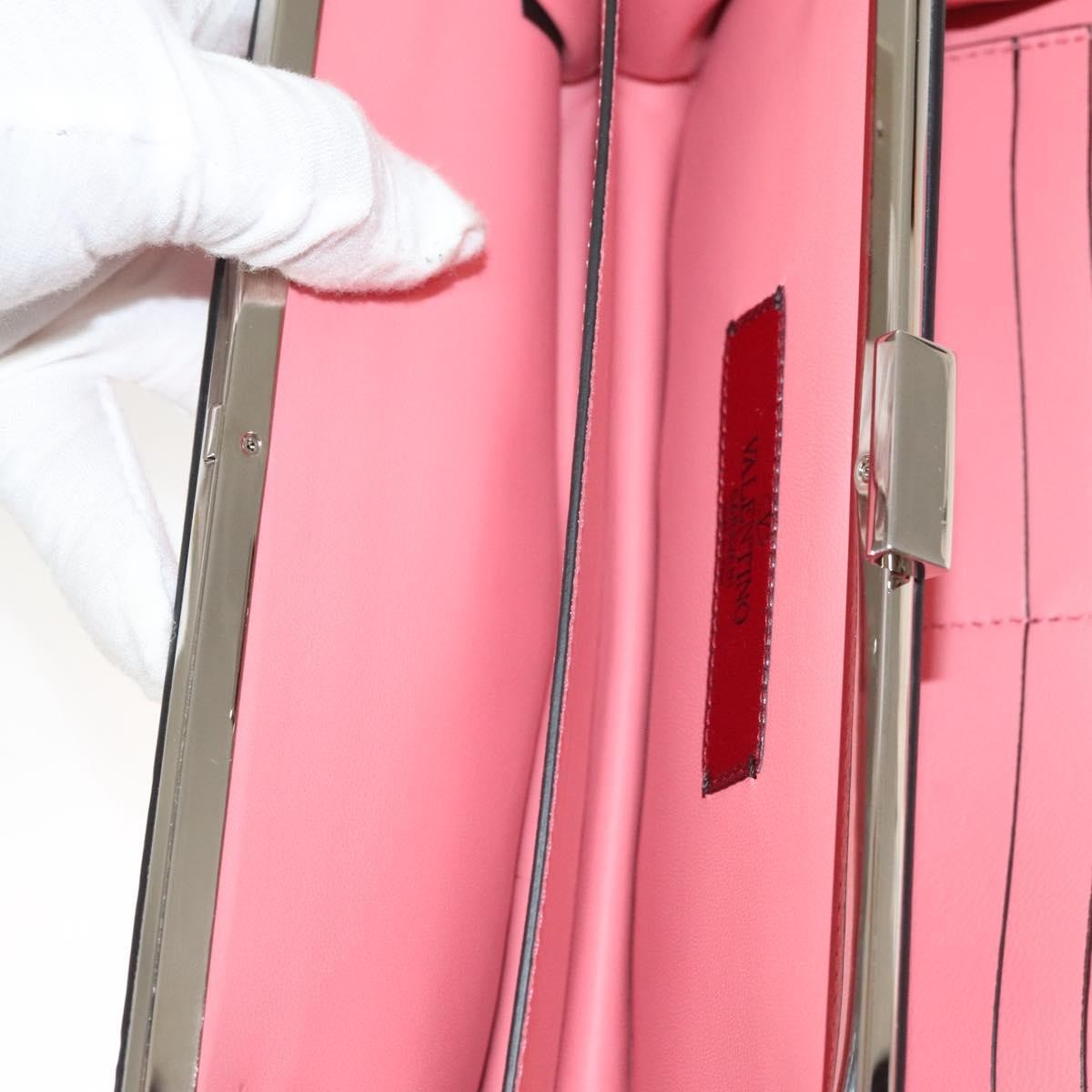 Valentino Garavani Valentino Garavani Turnlock Chain Shoulder Bag Suede Roze