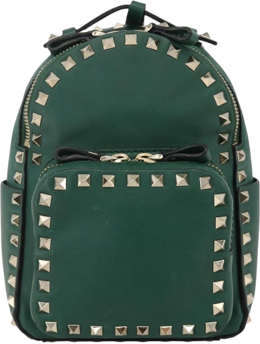 Valentino Garavani Rockstud Leather Mini Groen